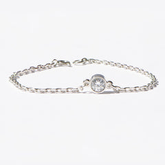 Pulsera Cadena Punto de Luz Plata