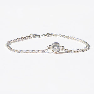 Pulsera Cadena Punto de Luz Plata