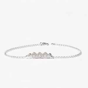 Pulsera Cadena 3 Puntos de Luz Plata