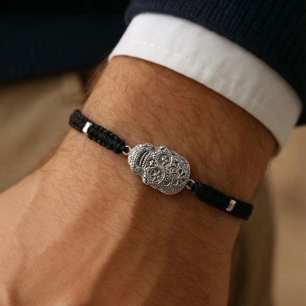 Pulsera Smashed Skull de Plata - Unicus Joyas