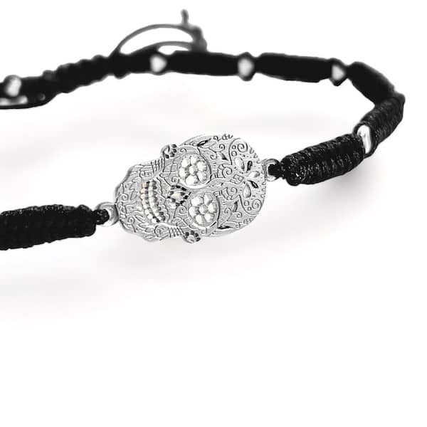 Pulsera Smashed Skull de Plata