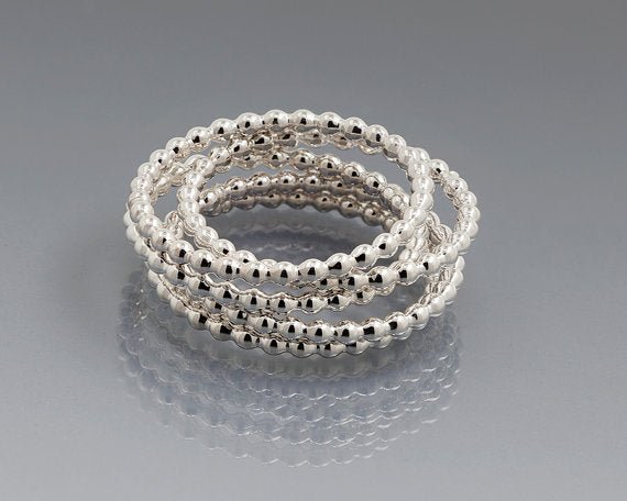 Anillo Bolitas Plata - Unicus Joyas