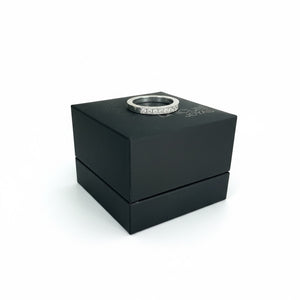 Anillo Chunky de Plata 950 con Moissanitas