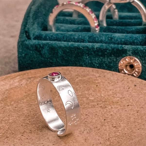 Anillo Cósmico Circón de Plata - Unicus Joyas