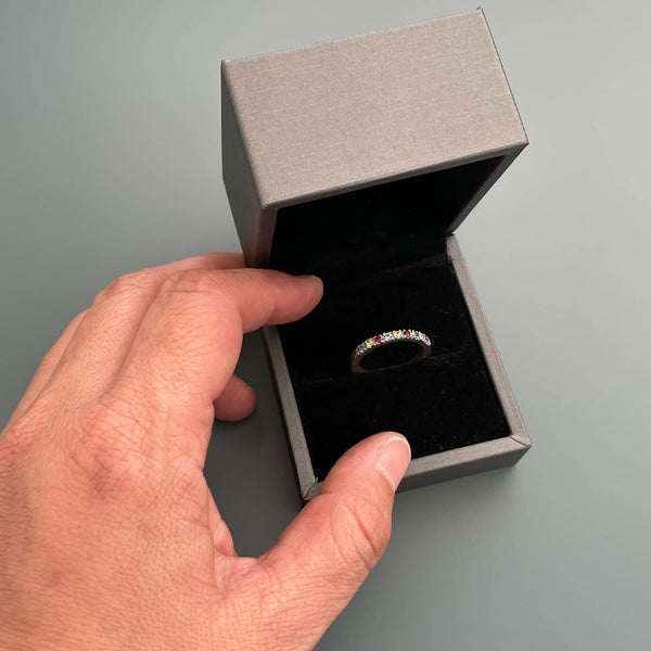Anillo de Plata Medio Cintillo Magic - Unicus Joyas