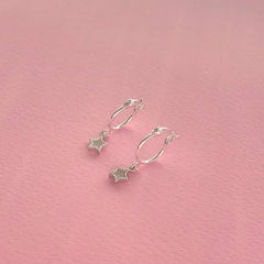 Aros Argollas Star Ruleteadas Plata - Unicus Joyas