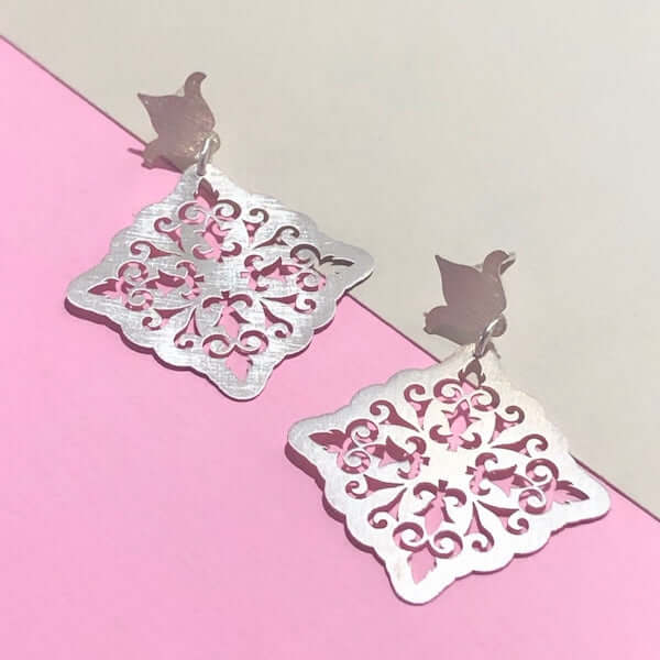Aros Catalina Plata - Unicus Joyas