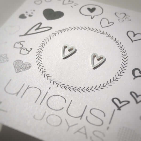 Aros Corazones Plata - Unicus Joyas