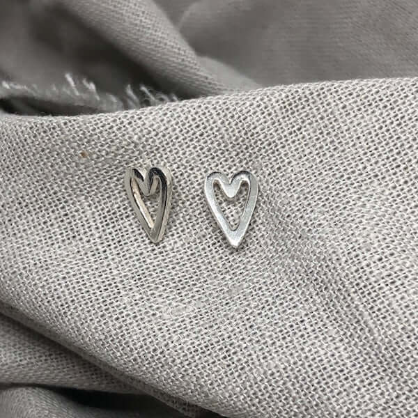 Aros Corazones Plata - Unicus Joyas