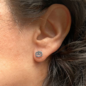 Aros Plata Halloween Calabazas - Unicus Joyas
