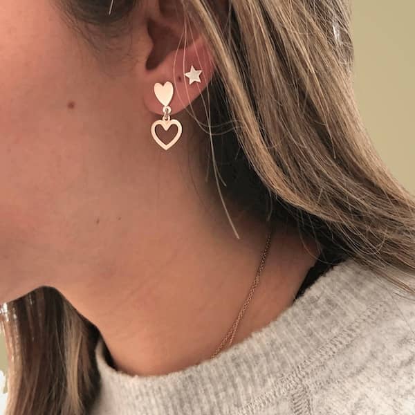 Aros Plata Open Heart - Unicus Joyas