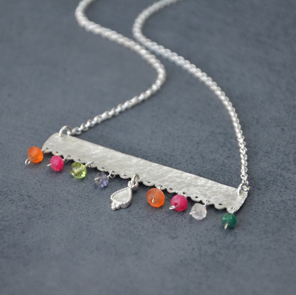 Cadena Blonda Piedras Y Gota - Unicus Joyas
