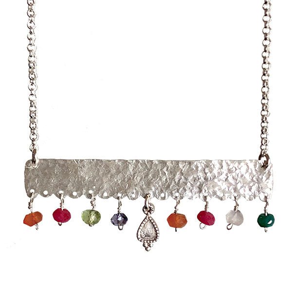 Cadena Blonda Piedras Y Gota - Unicus Joyas