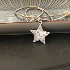 Cadena de Mostacillas Star Paisley Plata - Unicus Joyas