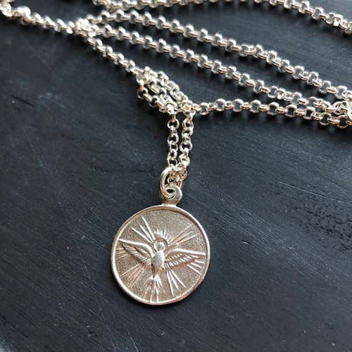 Cadena Espiritu Santo Plata - Unicus Joyas