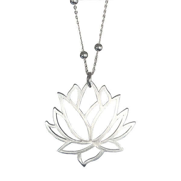 Cadena Flor De Loto XL Plata - Unicus Joyas