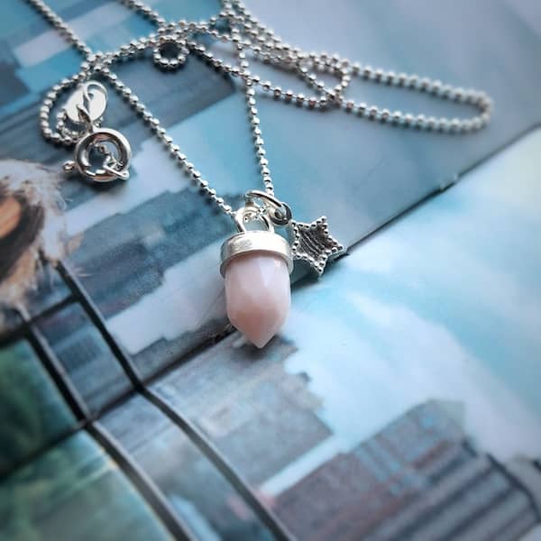 Cadena Opalo Rosa Star Silver - Unicus Joyas