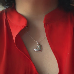 Colgante Corazón 3D Plata - Unicus Joyas