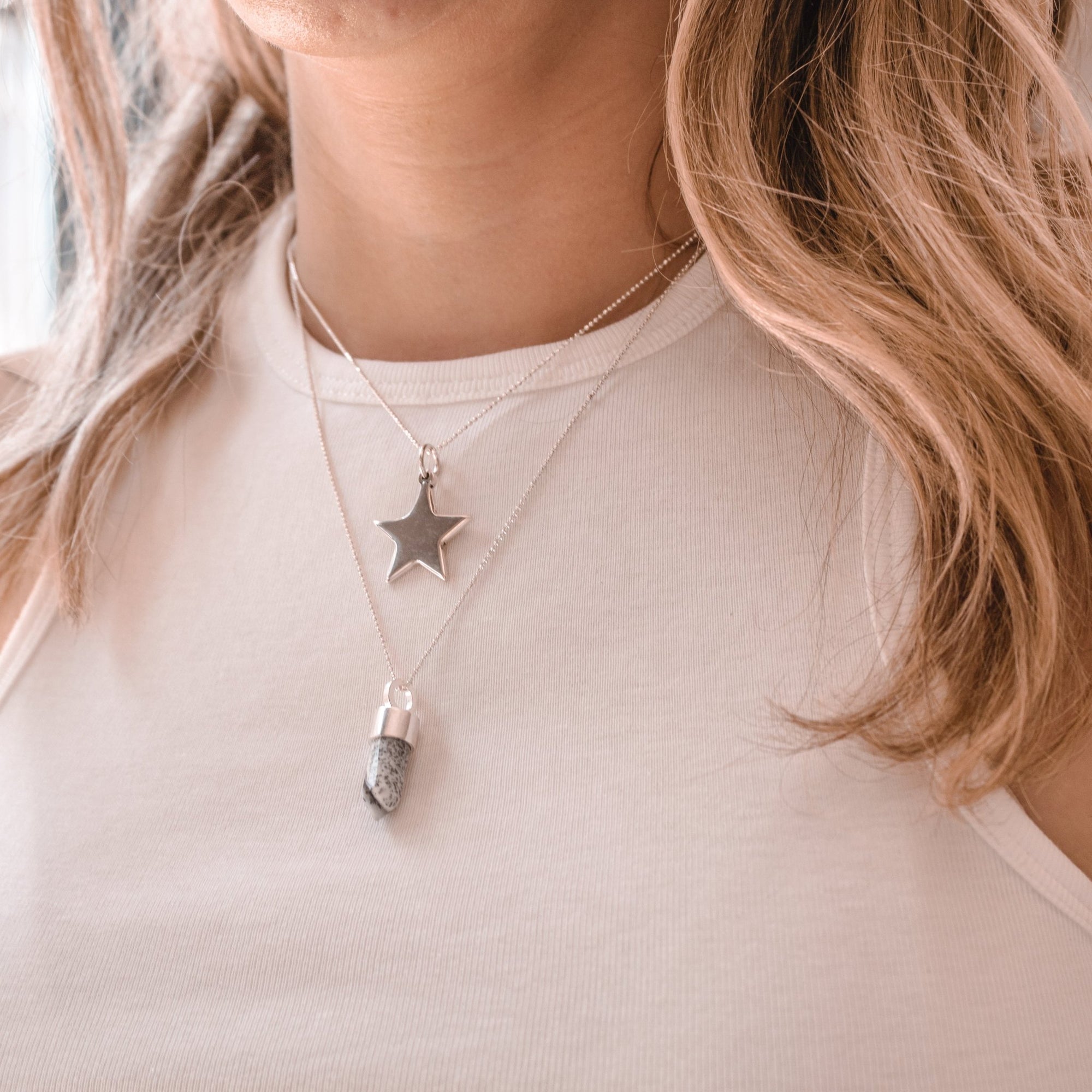 Colgante Plata Punta Dalmatita - Unicus Joyas