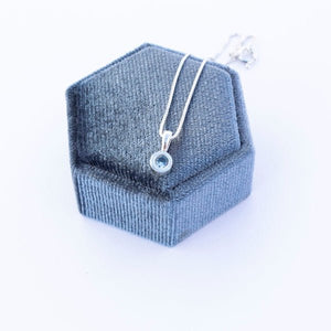Collar Punto de Luz de Plata y Circón Redondo - Unicus Joyas