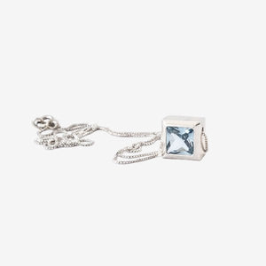 Collar Punto de Luz Plata y Circón Cuadrado - Unicus Joyas