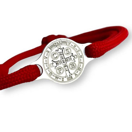 Pulsera Cruz San Benito de Plata - Unicus Joyas