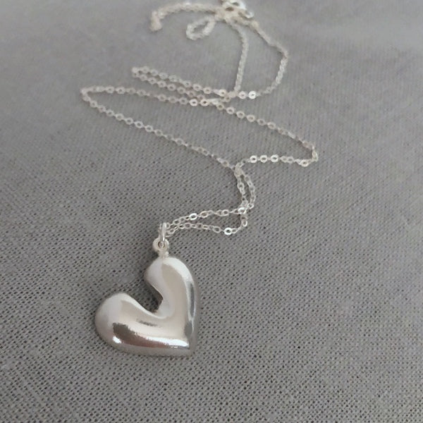 Colgante Corazón 3D Silver