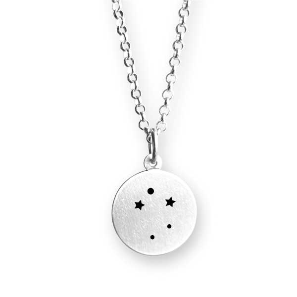 Collar Constelación Zodiacal Libra Plata