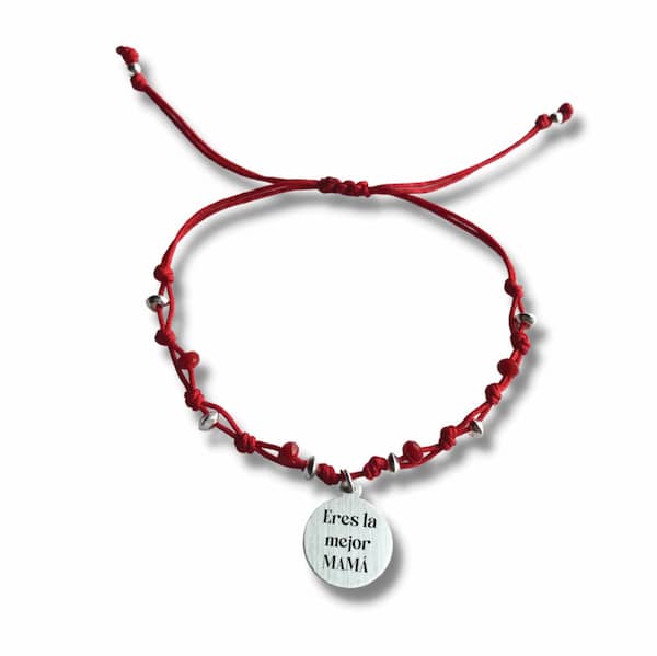 Pulsera Mom Eres La Mejor Mamá Plata