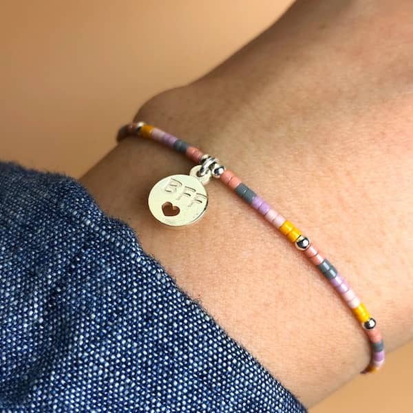 Pulsera BFF Corazón Plata