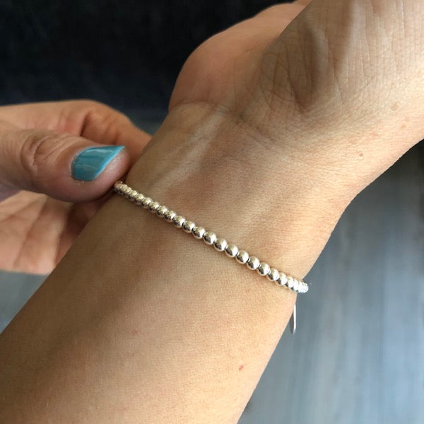 Pulsera Bolitas y Colgante Plata Espíritu Santo