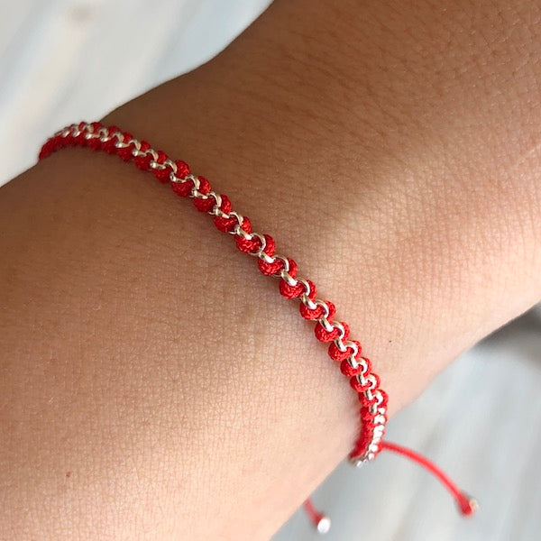 Pulsera Cadena Rolo Tejida