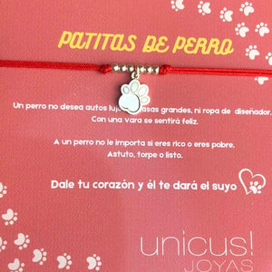 Pulsera de Plata Patita de Perro