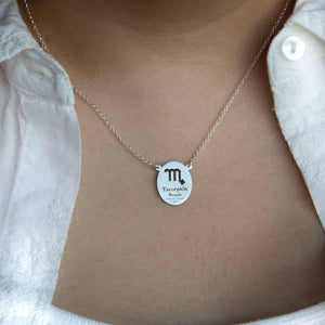 Collar Horóscopo Escorpión y Peonía - Unicus Joyas