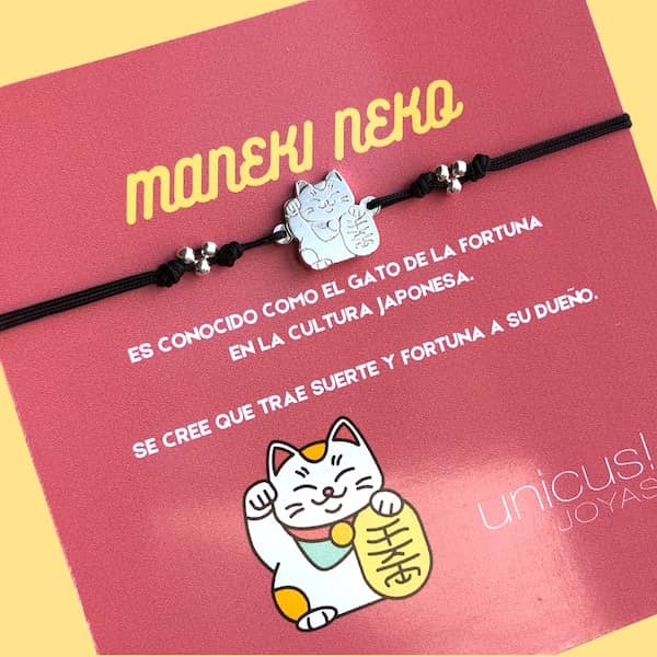 Pulsera Gato Maneki Neko - Unicus Joyas